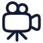 Cameravideo icon with stroke rounded style