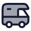 Camper icon with duotone rounded style