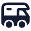 Camper icon with solid rounded style