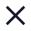 Cancel icon with solid sharp style