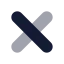 Cancel icon with bulk rounded style