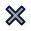 Cancel icon with duotone standard style