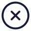 Cancelcircle icon with stroke rounded style