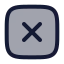 Cancelsquare icon with duotone rounded style
