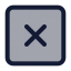 Cancelsquare icon with duotone standard style