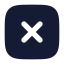 Cancelsquare icon with solid rounded style