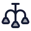 Candelier icon with duotone standard style