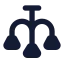 Candelier icon with solid standard style
