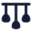 Candelier icon with solid rounded style