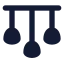 Candelier icon with solid standard style