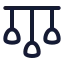 Candelier icon with stroke rounded style