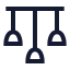 Candelier icon with stroke sharp style