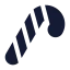 Candycane icon with solid rounded style