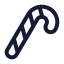 Candycane icon with stroke standard style