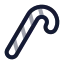 Candycane icon with twotone rounded style