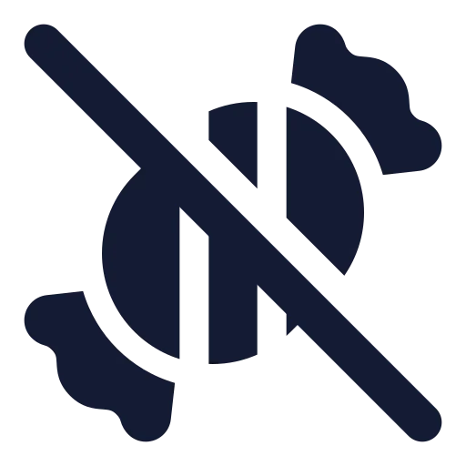 Candy Off Icon in Solid Rounded style