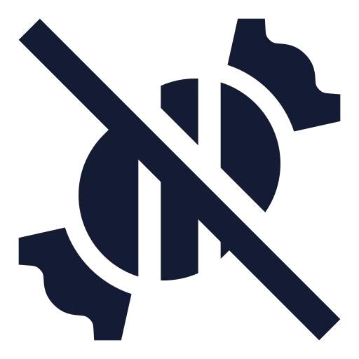 Candy Off Icon in Solid Sharp style