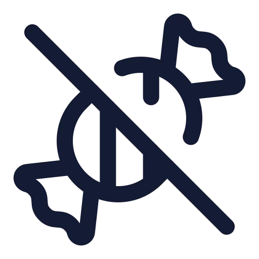 Candy Off Icon in Stroke Sharp style