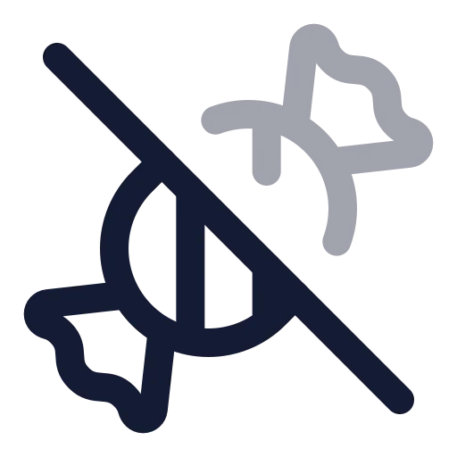 Candy Off Icon in Twotone Rounded style