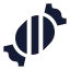 Candy icon with solid sharp style