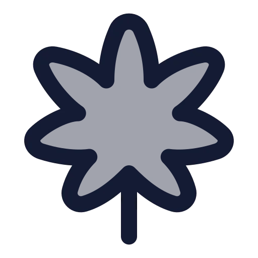 Cannabis Icon in Duotone Rounded style