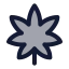 Cannabis icon with duotone standard style