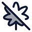 Cannabisoff icon with duotone rounded style