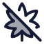 Cannabisoff icon with duotone standard style