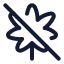 Cannabisoff icon with stroke rounded style