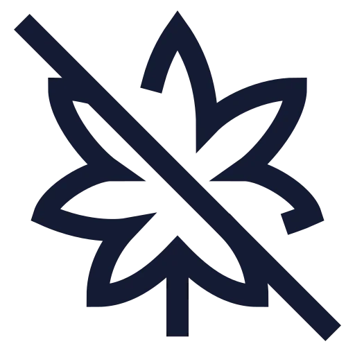 Cannabis Off Icon in Stroke Sharp style