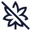 Cannabisoff icon with stroke sharp style