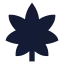 Cannabis icon with solid sharp style