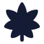 Cannabis icon with solid standard style