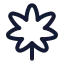 Cannabis icon with stroke rounded style