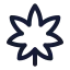 Cannabis icon with stroke standard style