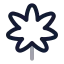 Cannabis icon with twotone rounded style