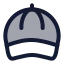 Cap icon with duotone rounded style