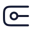 Capprojecting icon with stroke rounded style