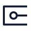 Capprojecting icon with stroke sharp style