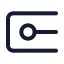 Capprojecting icon with stroke standard style