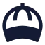 Cap icon with solid sharp style