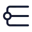 Capstraight icon with stroke standard style