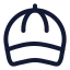 Cap icon with stroke rounded style