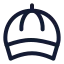 Cap icon with stroke standard style