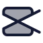 Capcut icon with duotone standard style