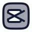 Capcutrectangle icon with duotone rounded style