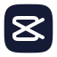 Capcutrectangle icon with solid rounded style