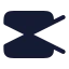 Capcut icon with solid rounded style