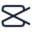 Capcut icon with stroke rounded style