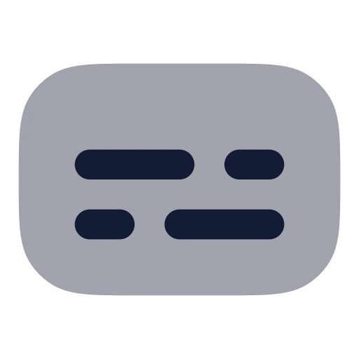 Captions Icon in Bulk Rounded style